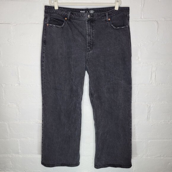 Old Navy Denim - Old Navy Women's Size 22 Jeans Curvy Sky Hi Wide Leg Extra High Rise Black